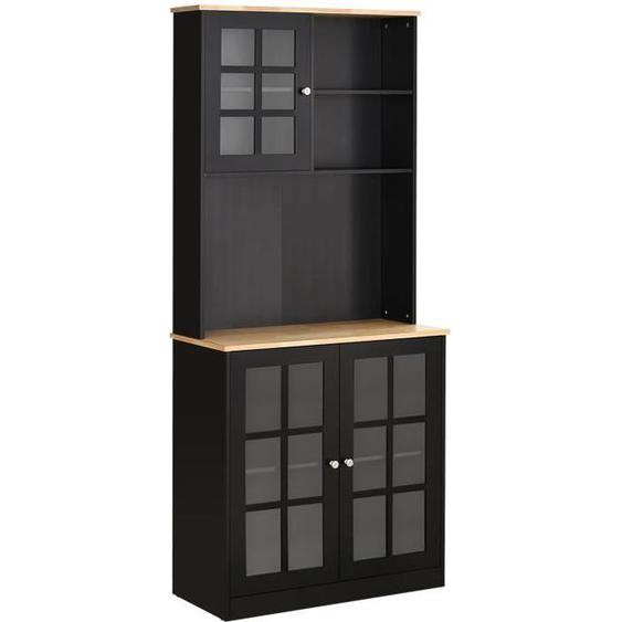 HOMCOM - buffet - Bois - 80x37x183cm - Noir