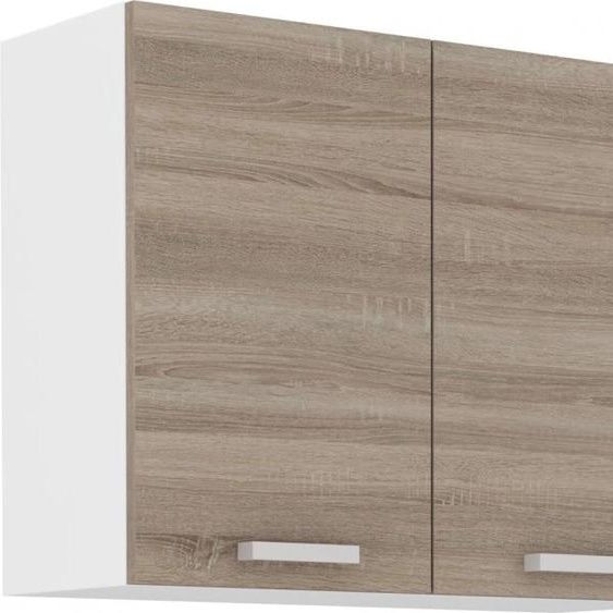 Armoire de cuisine supérieure DAGA – largeur 80 cm, chêne truffier / blanc