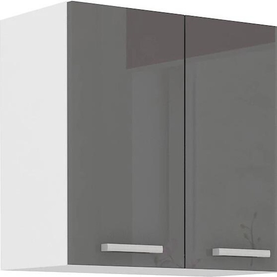 Armoire de cuisine supérieure SAEED – largeur 60 cm, gris / blanc