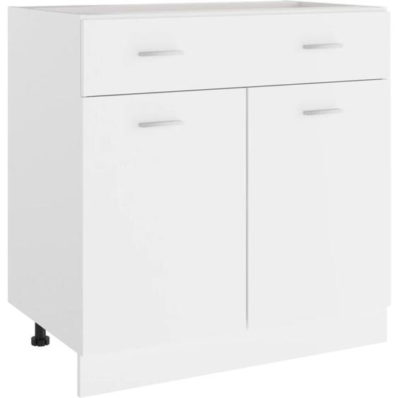 Armoire de plancher à tiroir Blanc 80x46x81,5 cm Aggloméré Vidaxl