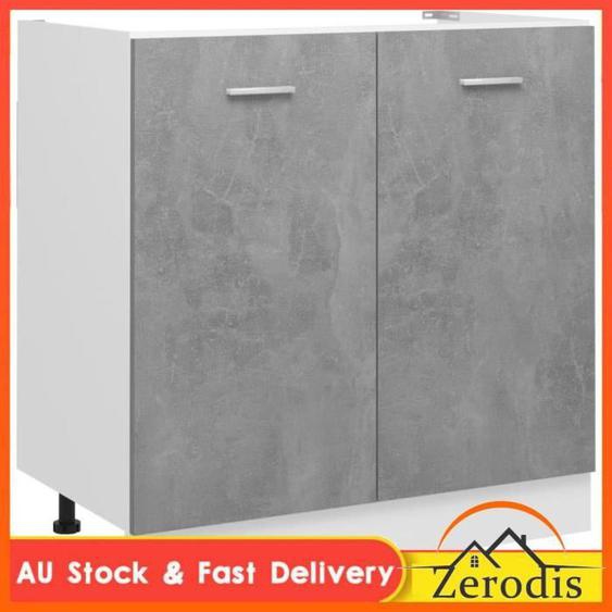 Armoire de plancher dévier Gris béton Bois dingénierie -BK801200 (PLA)