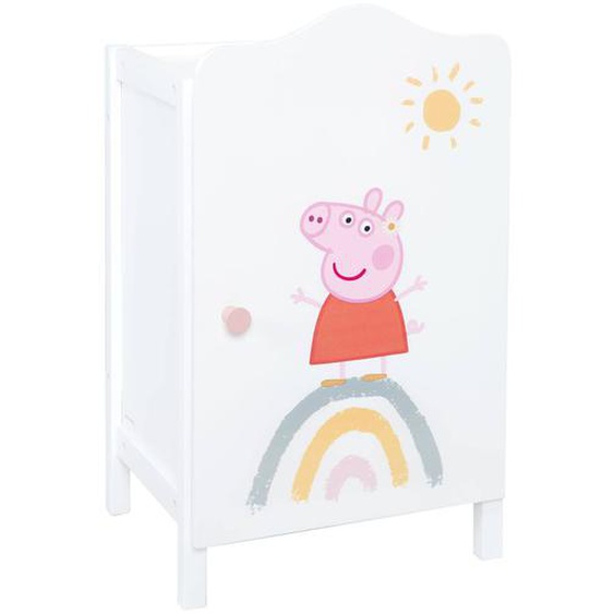 Armoire De Poupée Avec Penderie Et Étagère Peppa Pig Blanc / Peppa Pig