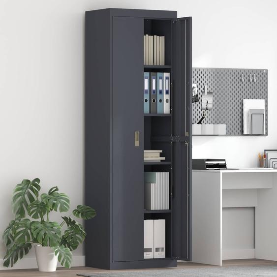 Armoire de rangement 2 pcs Anthracite 60 x 40 x 200 cm Acier