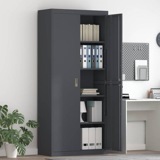 Armoire de rangement 2 pcs Anthracite 90 x 40 x 200 cm Acier