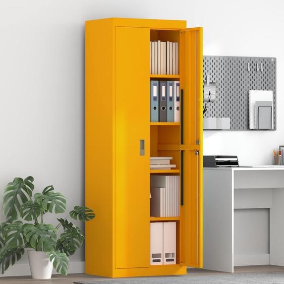 Armoire de rangement 2 pcs Jaune moutarde 60 x 40 x 180 cm