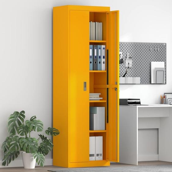 Armoire de rangement 2 pcs Jaune moutarde 60 x 40 x 200 cm