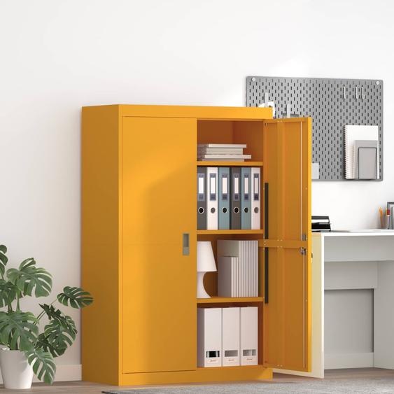 Armoire de rangement 2 pcs Jaune moutarde 90 x 40 x 140 cm