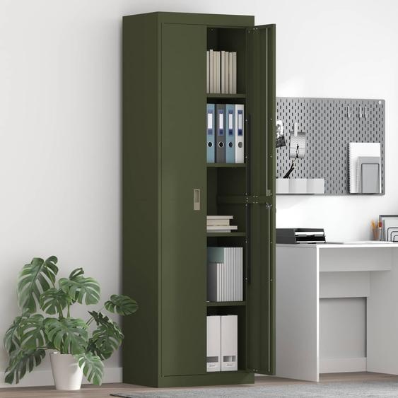 Armoire de rangement Vert olive 60 x 40 x 200 cm Acier