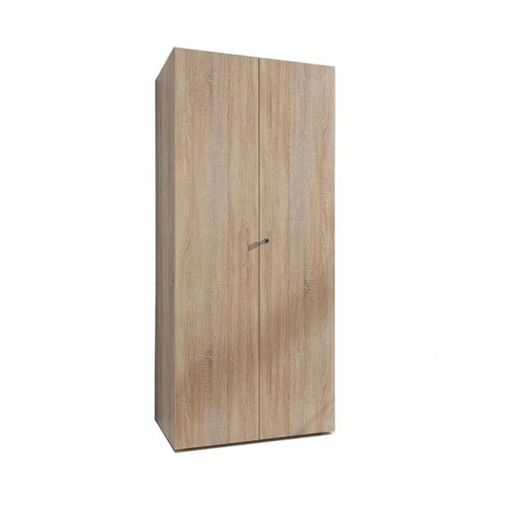 Armoire de rangement avec serrure LUND 2 portes chêne naturel 80 x 40 cm profondeur