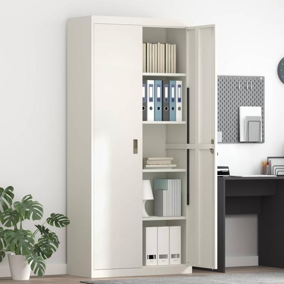 Armoire de rangement 2 pcs Blanc 90 x 40 x 200 cm Acier