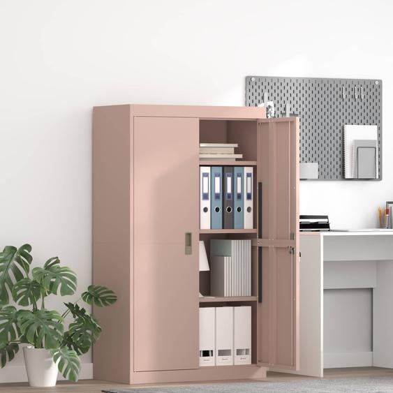 Armoire de rangement 2 pcs Rose 80 x 40 x 140 cm Acier