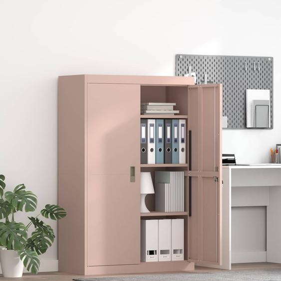 Armoire de rangement 2 pcs Rose 90 x 40 x 140 cm Acier