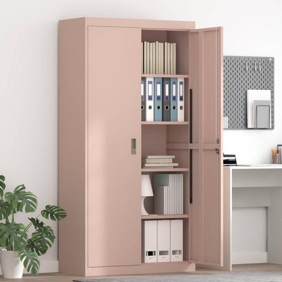 Armoire de rangement 2 pcs Rose 90 x 40 x 180 cm Acier