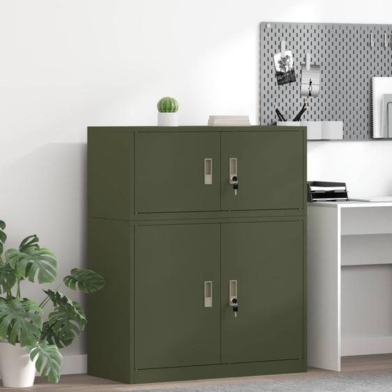 Armoire de rangement Vert olive 90 x 40 x 40 cm Acier