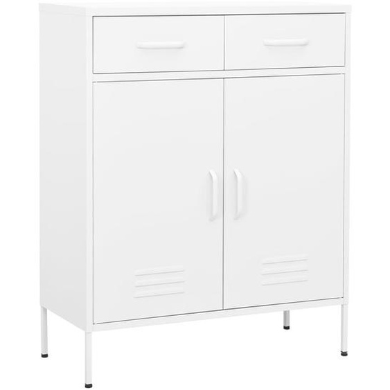 Armoire de rangement Blanc 80x35x101,5 cm Acier