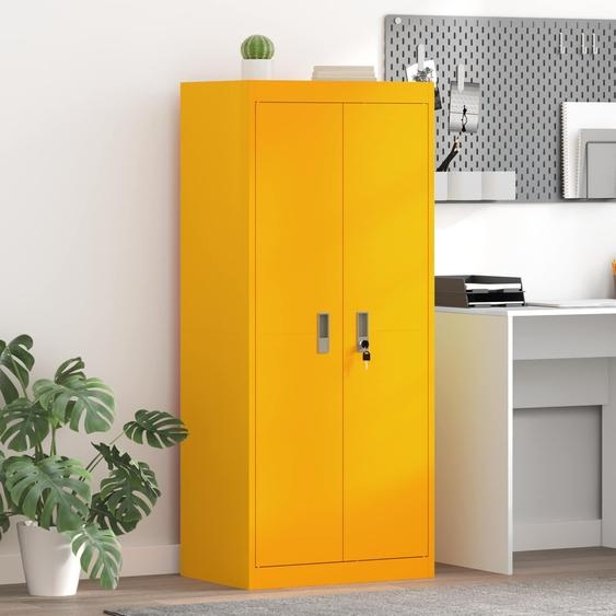 Armoire de rangement Jaune moutarde 60 x 40 x 140 cm Acier