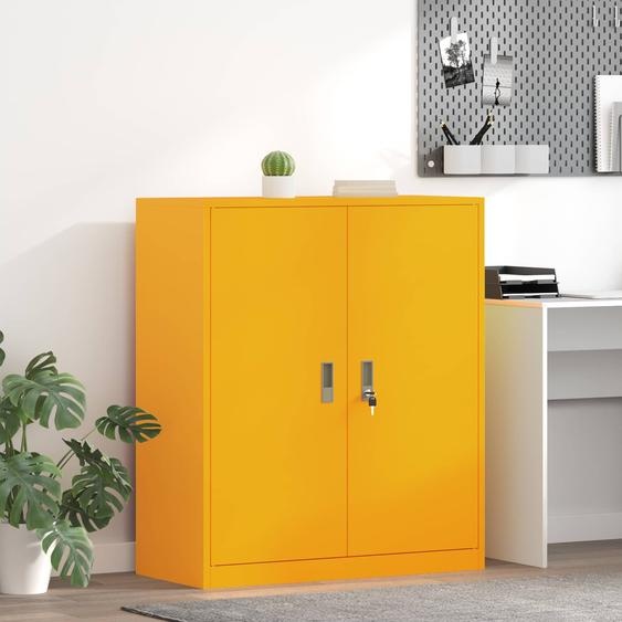 Armoire de rangement Jaune moutarde 90 x 40 x 105 cm Acier