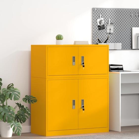 Armoire de rangement Jaune moutarde 90 x 40 x 40 cm Acier