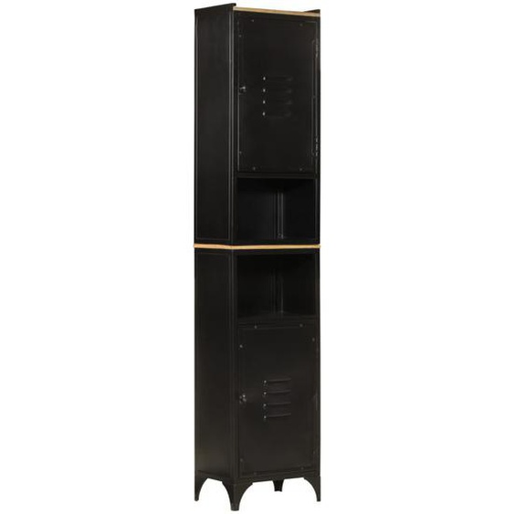 Armoire de salle de bain 40x27x180 cm fer et bois de manguier