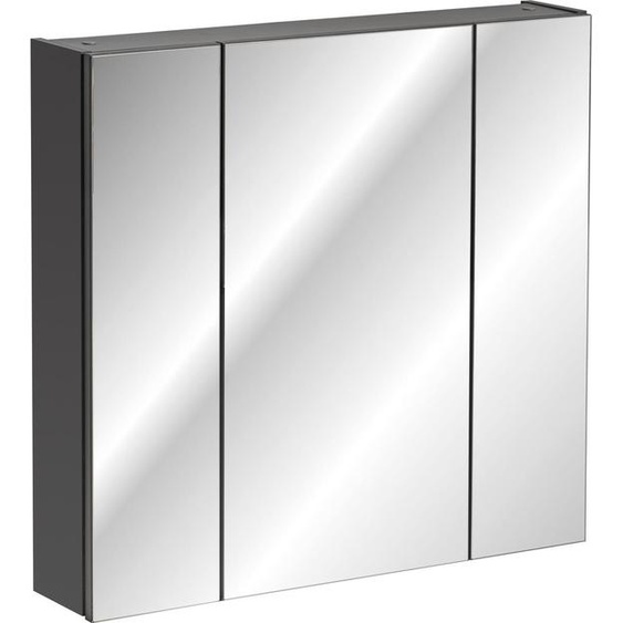 Armoire De Salle De Bain Avec Miroir 80 Cm, 3 Portes, Style Moderne