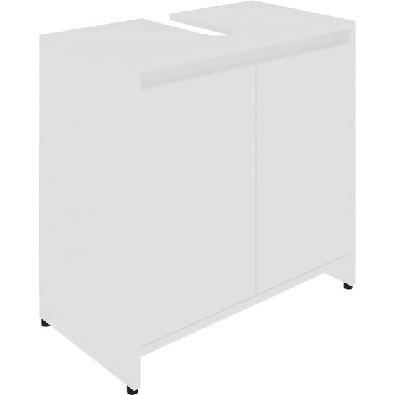 Armoire de salle de bain Blanc 60x33x61 cm Bois composite