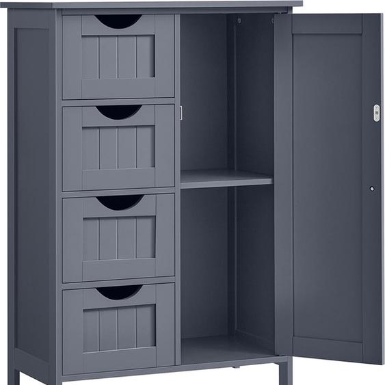 Armoire de salle de bain étroite avec 4 tiroirs