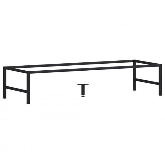 Pieds de meuble de salle de bain - Stéphanie - Noir - H 25 cm - L 140 cm - P 43 cm