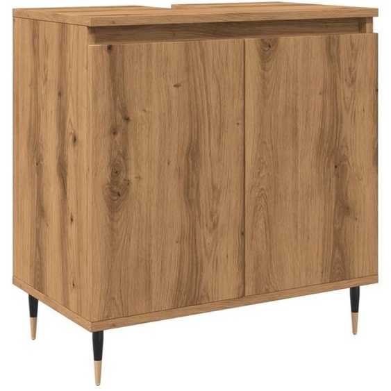 Armoire de salle de bains Chêne Artisan 58x33x60 cm Matériau dérivé du bois