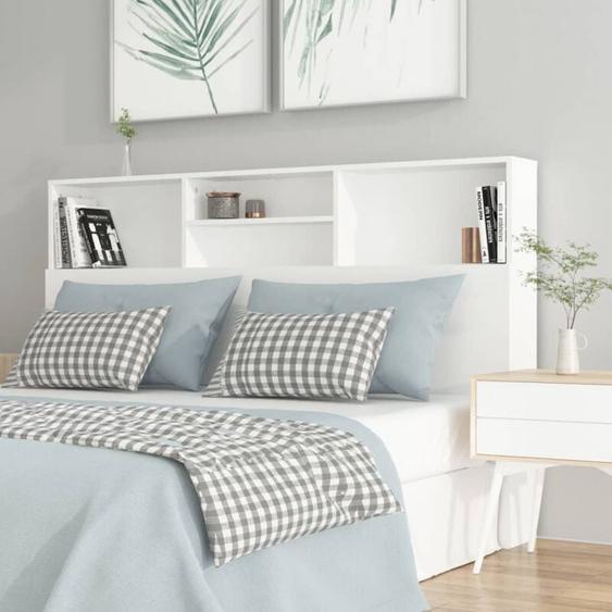 Vidaxl - Armoire de tête de lit Blanc 160x19x103,5 cm