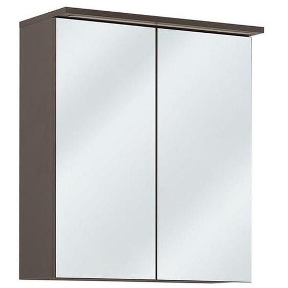 Armoire de toilette armoire murale salle de bain avec miroir 60 cm éclairage LED