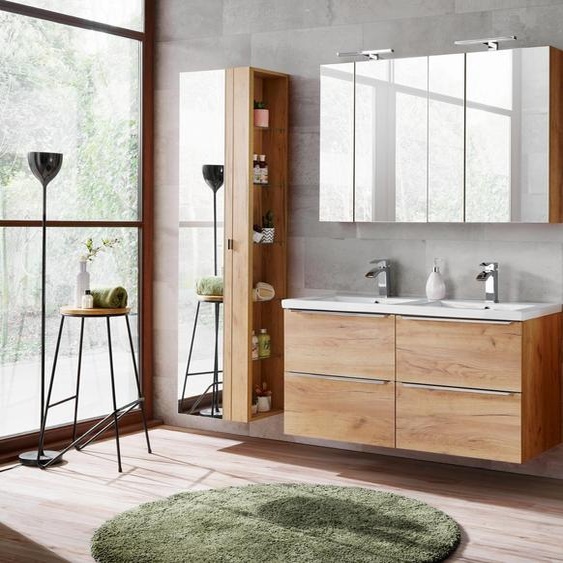 Spiegelschrank Wandschrank Badezimmerschrank mit Spiegel 60 cm Regal Bad Möbel