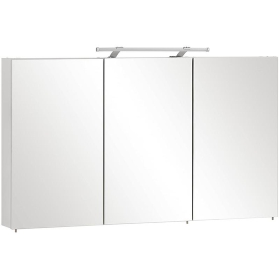 Armoire de toilette avec éclairage Möbelpartner Dorina 120 x 16 x 75 cm blanc