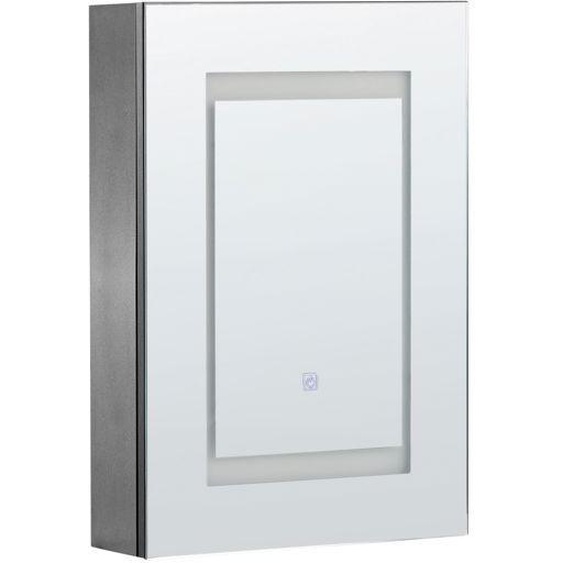 Armoire de toilette avec LED et miroir 40 x 60 cm noir MALASPINA
