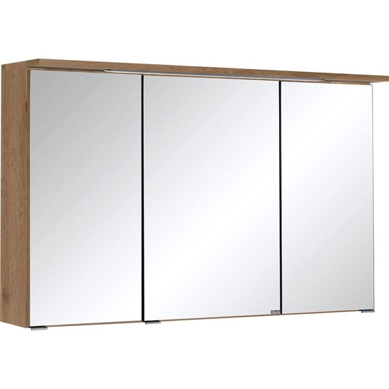 Armoire de toilette Bobbi 100cm Modèle 1 3 portes et lumière led - Chêne