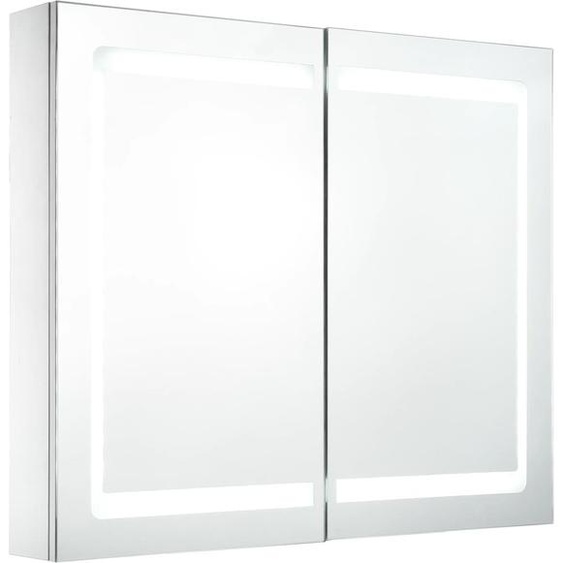 Armoire de toilette LED 80x12,2x68 cm