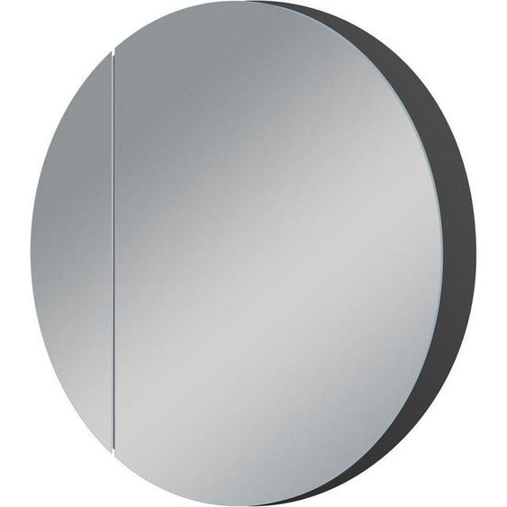 Armoire de toilette LED Picasso Style, diamètre : 60 cm, noir