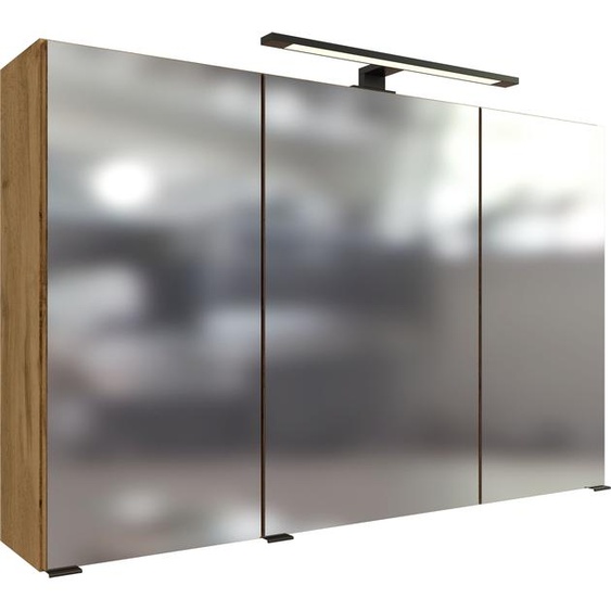 Badezimmerspiegelschrank Manchester (B/H/T: 100x64x20 cm) in wotaneiche