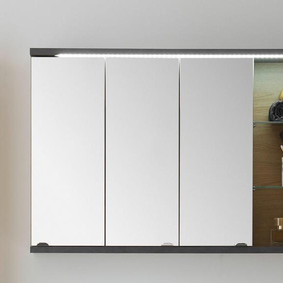 Spiegelschrank Nebraska in Matera Beton - 110x70x21cm (BxHxT)