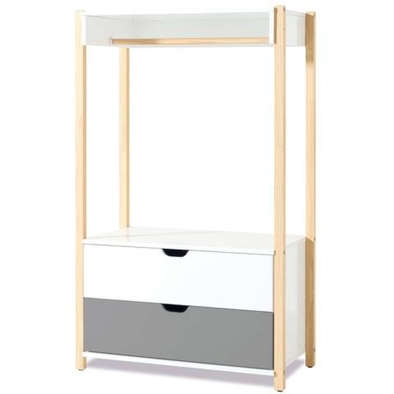 Armoire Denfant Montessori (crochet Et Tiroirs) Anthracite