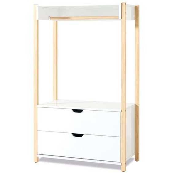 Armoire Denfant Montessori (crochet Et Tiroirs) Blanc