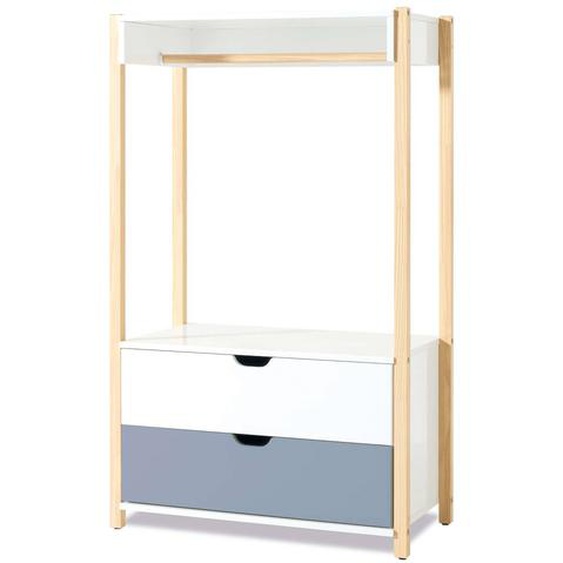 Armoire Denfant Montessori (crochet Et Tiroirs) Bleu