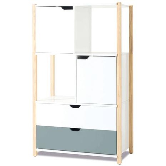 Armoire Denfant Montessori (portes Et Tiroirs) Vert Eucalyptus