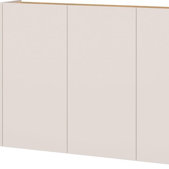 Armoire dentrée Lydia - 138 x 25 x 87 cm - 3 portes -Reproduction cachemire/chêne