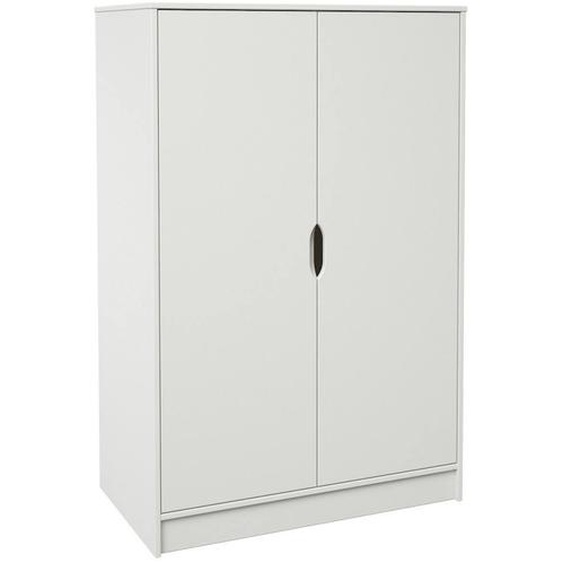 Armoire Deux Portes Imitation Bois Arthur Blanc