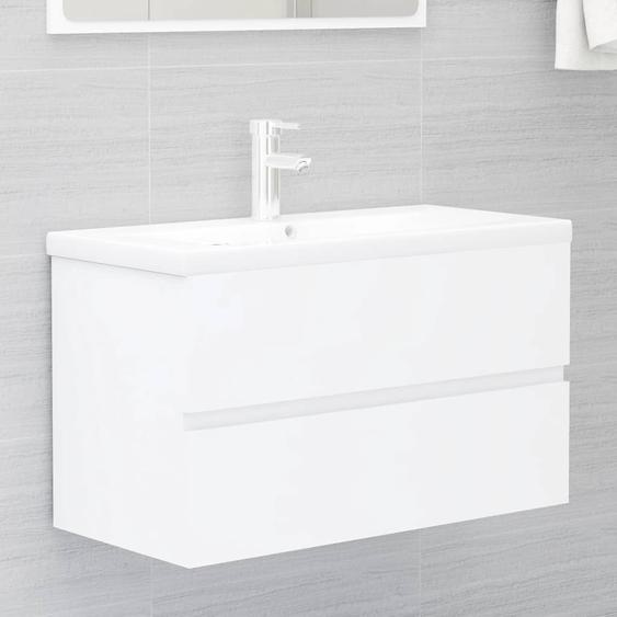 Armoire dévier avec lavabo intégré blanc bois dingénierie