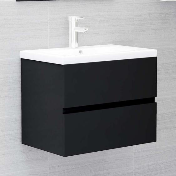 Armoire dévier avec lavabo intégré noir bois dingénierie