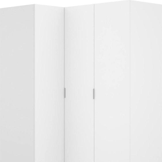 Australie - Armoire 3 Portes, 133x91 cm Blanc, Porte-manteaux
