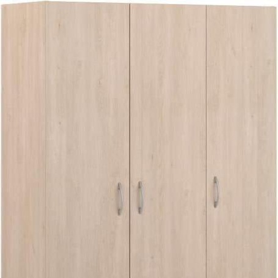 Armoire EASY LIFE Chêne Clair, 3 Portes Battantes, 120,2 x 180 x 49,7cm, Rangement Optimal