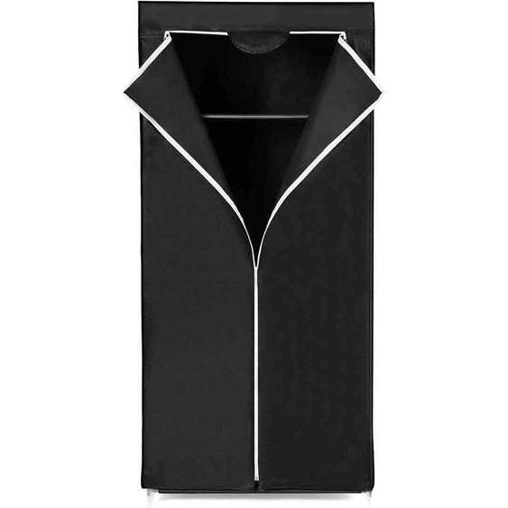 Armoire en tissu, 160 x 75 cm, noir