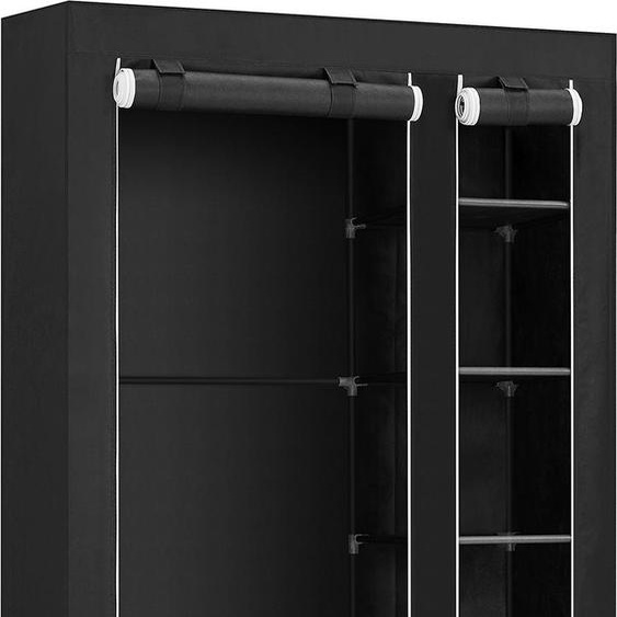 Armoire en tissu, 175 x 110 cm, noir